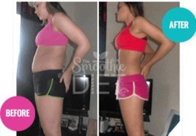 Before and after weight loss photos from The Smoothie Diet user testimonial