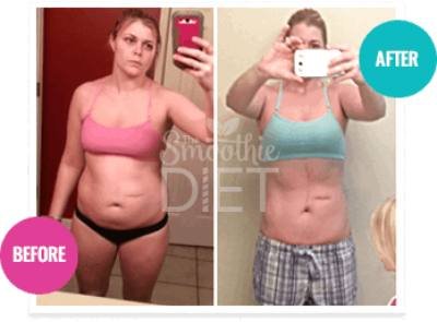 Significant fat-loss progress shown in The Smoothie Diet before–after review